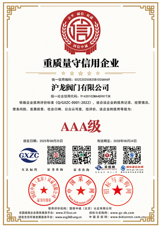 重质量守信用企业